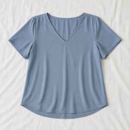 blue v-neck